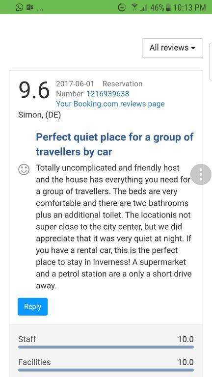 Jane'S Villa Free Parking Inverness Exterior foto